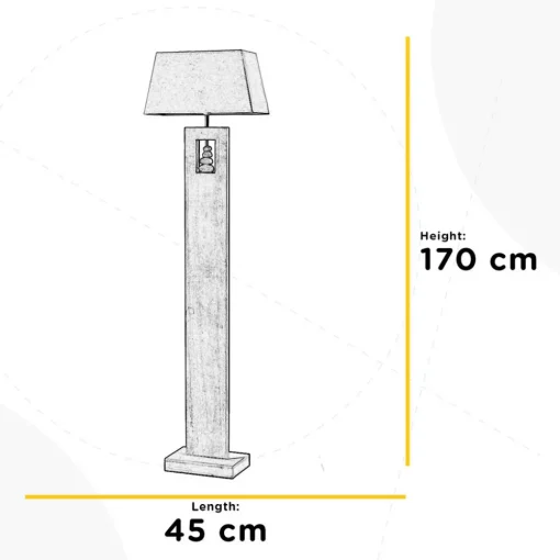 ONLI Miriel gulvlampe, høyde 170 cm, tekstil, tre Hot