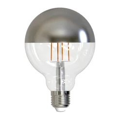 Müller-Licht Müller Licht LED-globe E27 9W 927 sølv toppforsp| E27 Pærer|Dimbar Led-Pære