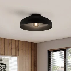 EGLO Mogano taklampe, Ø 40 cm, svart, stål New