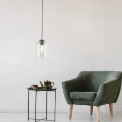 TK Lighting Molly hengelampe, grønn, Ø 14 cm, metall/glass Sale