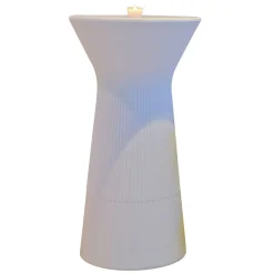 Newgarden Capri LED batteridrevet barbord, RGBW, 110 cm høyt, hvit| Møbel Og Interiør|Terrassebelysning