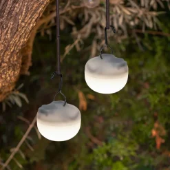 Newgarden Cherry Mini LED oppladbar lampe sett med 3 hvite| Dekorasjonsbelysning