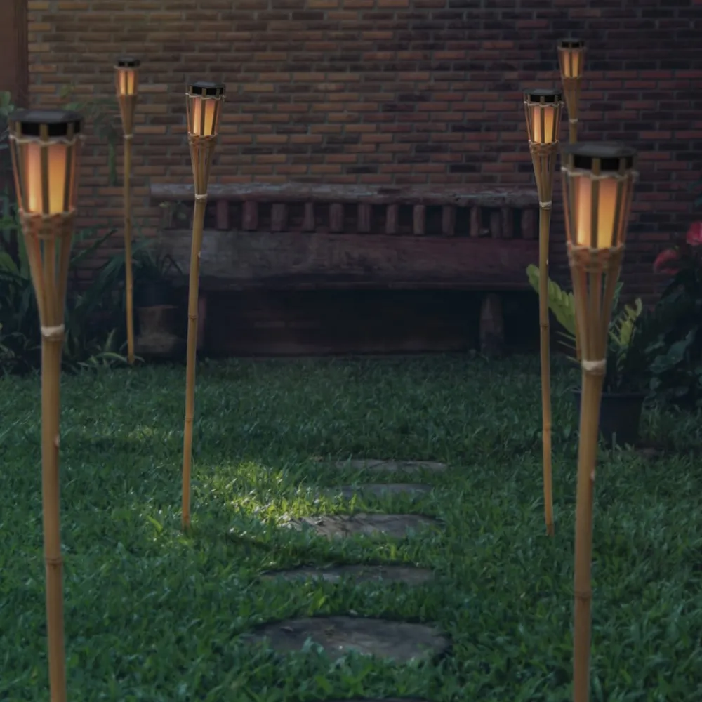 Newgarden Hiama LED solcelledrevet hagelampe laget av bambus| Dekorasjonsbelysning|Solcellelamper