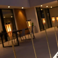 Newgarden Hiama LED solcelledrevet hagelampe laget av bambus| Dekorasjonsbelysning|Solcellelamper