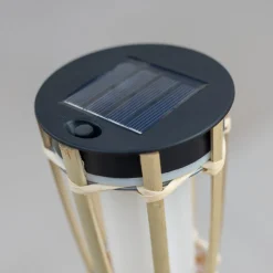 Newgarden Hiama LED solcelledrevet hagelampe laget av bambus| Dekorasjonsbelysning|Solcellelamper