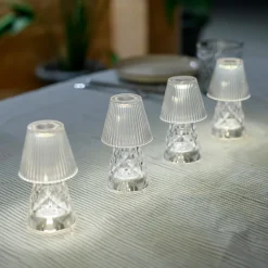 Newgarden LED-bordlampe Lola 12 lux, batteri, gjennomsiktig Best