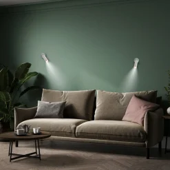 Newgarden LED-vegglampe Roll 4, hvit, svingbar| Vegglamper