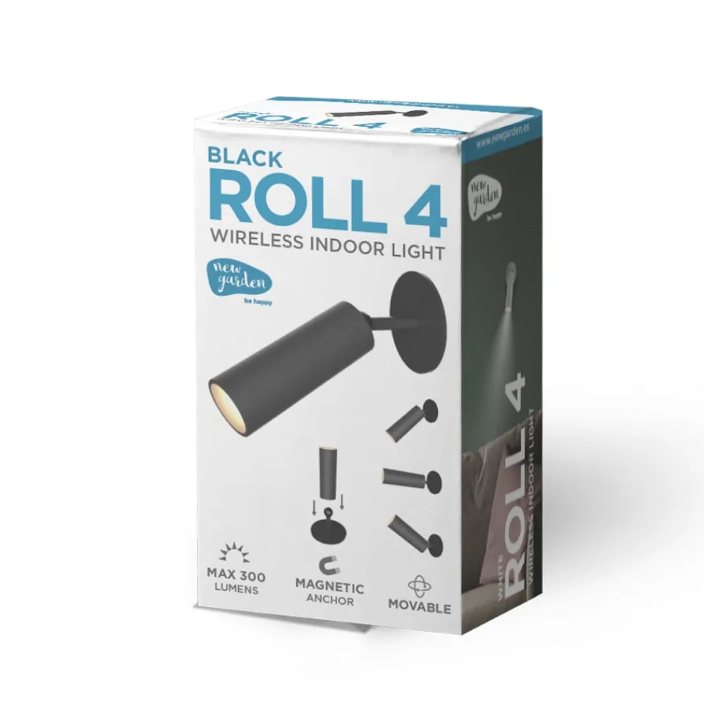 Newgarden LED-vegglampe Roll 4, svart, svingbar| Led-Innendørs|Vegglamper