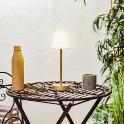 Newgarden Lola Slim LED-bordlampe batteri, messing New