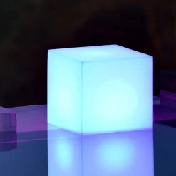 Newgarden solcellelampe Cuby kube, høyde 32 cm| Dekorasjonsbelysning|Terrassebelysning