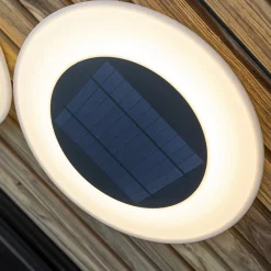 Newgarden Wally LED-vegglampe med solcellepanel, Ø 27 cm Hot