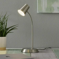 Trio Lighting Nikkelfarget LED-bordlampe Narcos| Led-Innendørs|Bordlamper