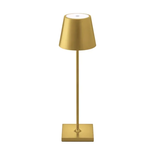 Sigor Nuindie LED oppladbar bordlampe, USB-C, gull, IP54, dimbar| Dekorasjonsbelysning|Terrassebelysning