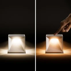 Sigor Nutalis LED-bordlampe, snøhvit, IP54, dimbar