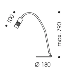 Oligo A little bit colour bordlampe krom/hvit