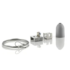 GLOBAL Opphengssett for 3-fase skinne Noa, 150cm grå Discount