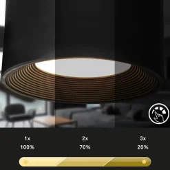 Briloner Oppladbar klemmelampe Tari, svart, CCT, berøringsdimmer, USB Clearance