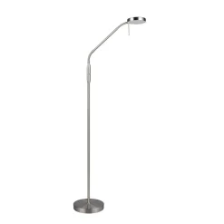 Reality Leuchten Oppladbar LED-gulvlampe Moreno, matt nikkel, CCT, dimbar