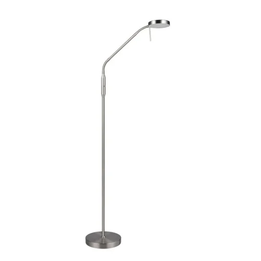 Reality Leuchten Oppladbar LED-gulvlampe Moreno, matt nikkel, CCT, dimbar