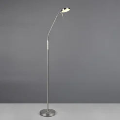 Reality Leuchten Oppladbar LED-gulvlampe Moreno, matt nikkel, CCT, dimbar