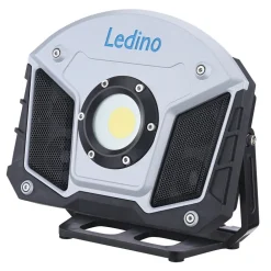 Ledino Oppladbar LED-lyskaster med horn og Bluetooth-funksjon Online