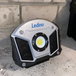 Ledino Oppladbar LED-lyskaster med horn og Bluetooth-funksjon Online