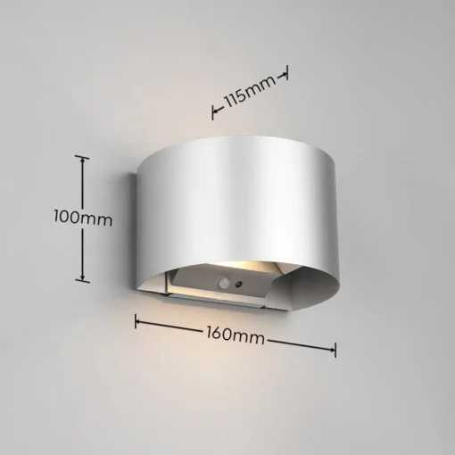 Reality Leuchten Oppladbar LED-vegglampe Talent, titanfarget, bredde 16 cm Hot