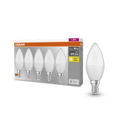 OSRAM Base Classic B LED-mignonpære E14 4,9W 5stk| E14 Pærer