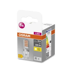 OSRAM Base PIN LED-stiftpære G9 2,6W 320lm 5stk New