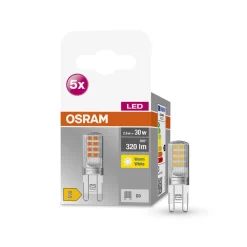 OSRAM Base PIN LED-stiftpære G9 2,6W 320lm 5stk New