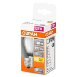 OSRAM Classic P LED-pære E27 4 W 2 700 K matt Best