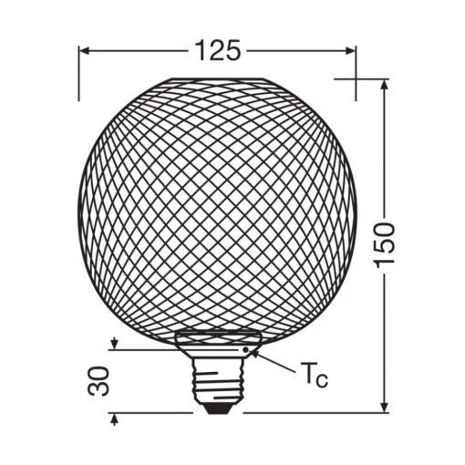 OSRAM Decor LED Flat Globe E27 3,5W gull 2 700K metall| E27 Pærer