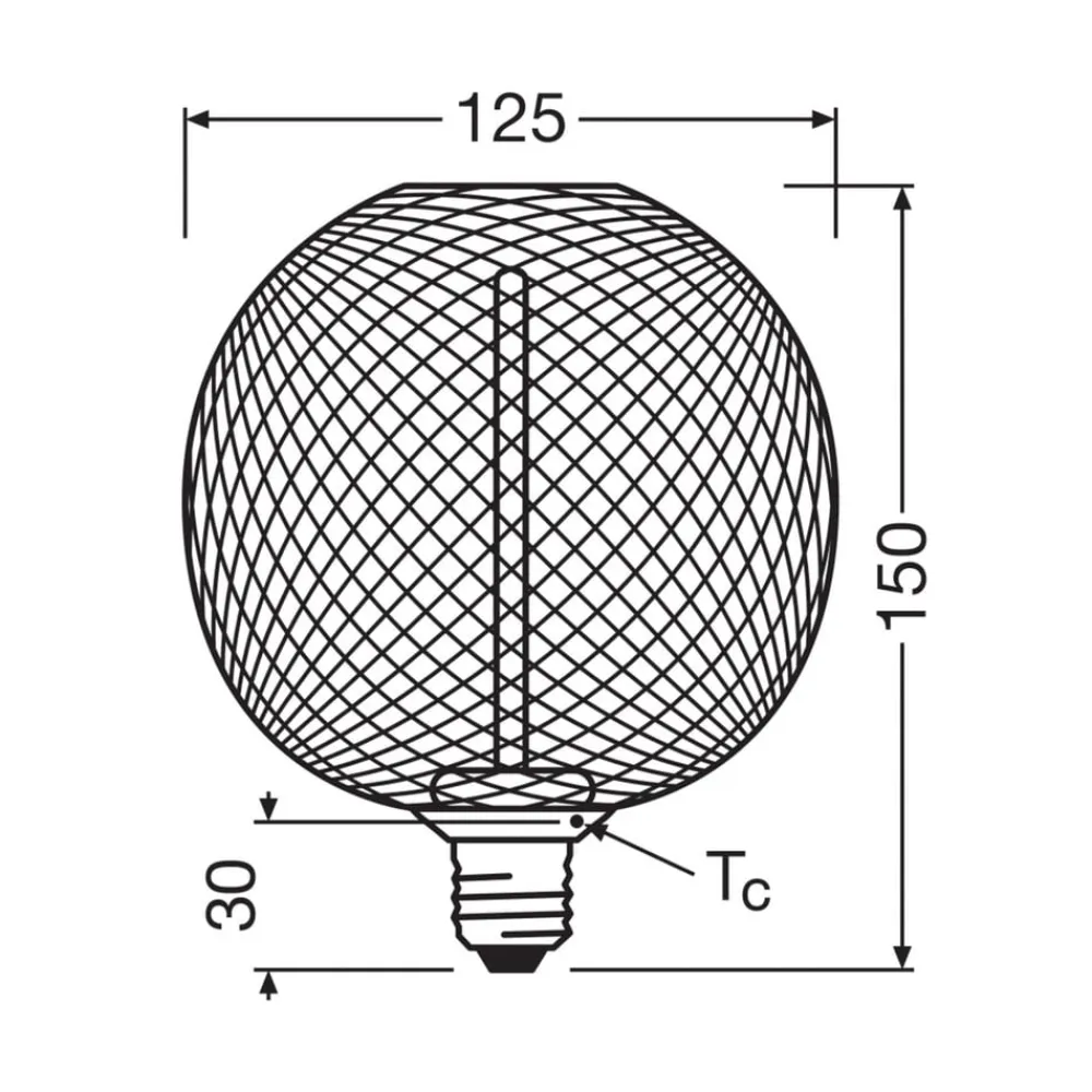 OSRAM Decor LED Straw Filament Globe E27 3,5W svart 1800K| E27 Pærer