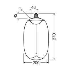 OSRAM LED Big E27 E27 12W 818 Filament røyk dimbar| E27 Pærer