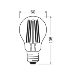 OSRAM LED Classic, glødetråd, E27, 7,2 W, 1 521 lm, 4 000 K Sale