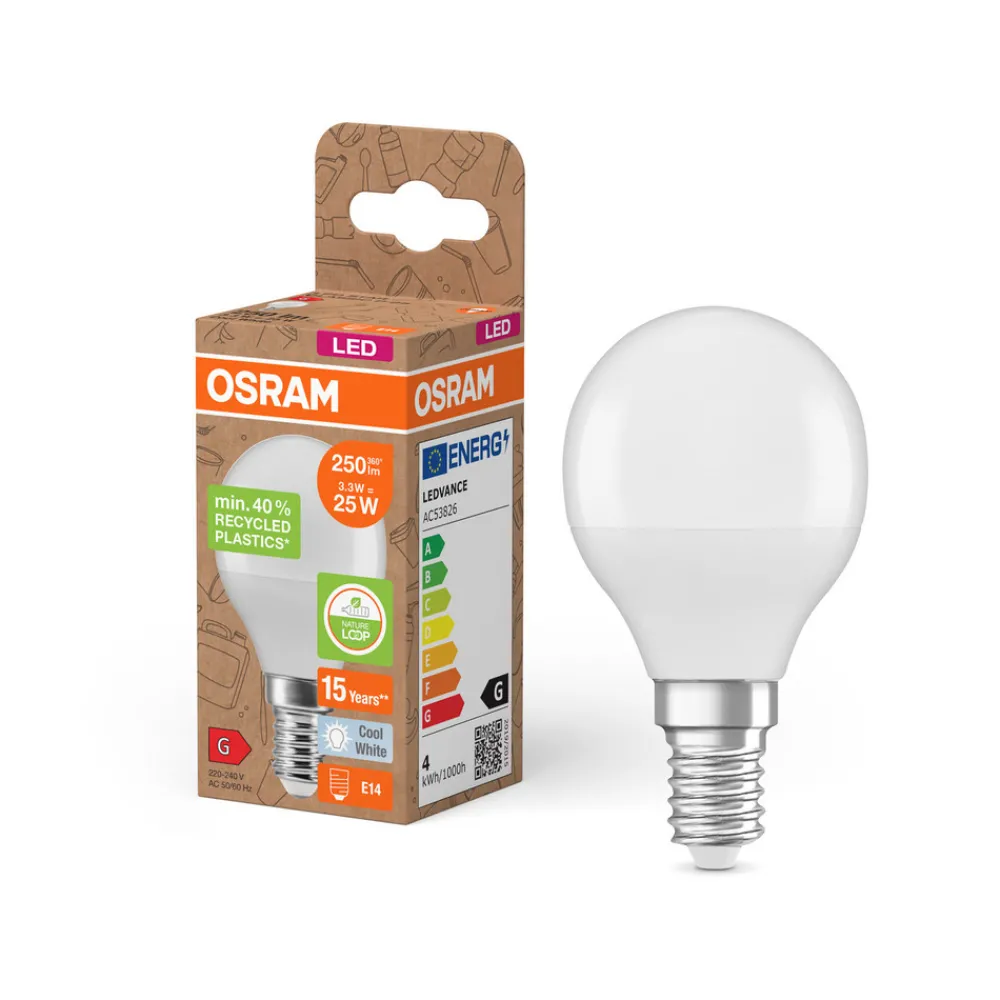 OSRAM LED Classic Star, dråpe, matt, E14, 3,3 W, 4 000 K| E14 Pærer