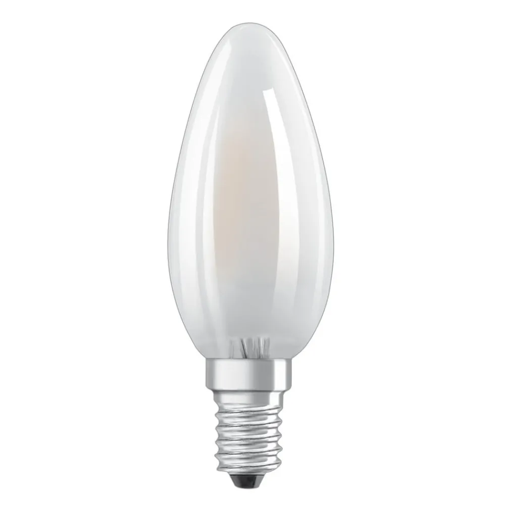 OSRAM LED stearinlys E14 Classic B 2,5W 4000K matt| E14 Pærer