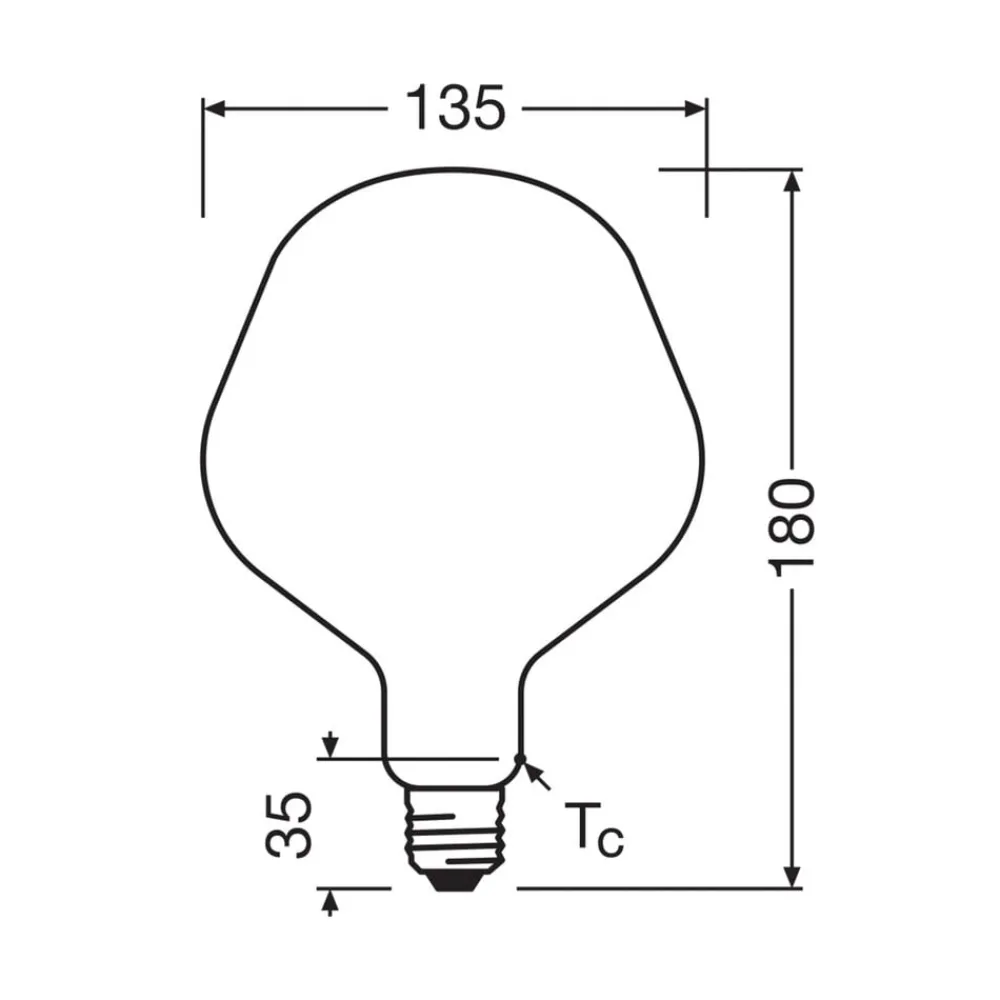 OSRAM LED Vintage 1906 Big Apple E27 7,3W 2700K matt dimbar| E27 Pærer