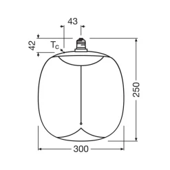 OSRAM LED Vintage Big Oval E27 12W 818 Filament E27 dimbar| E27 Pærer