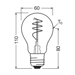 OSRAM LED Vintage E27 3,4W 2 700K Spiral Filament klar Outlet