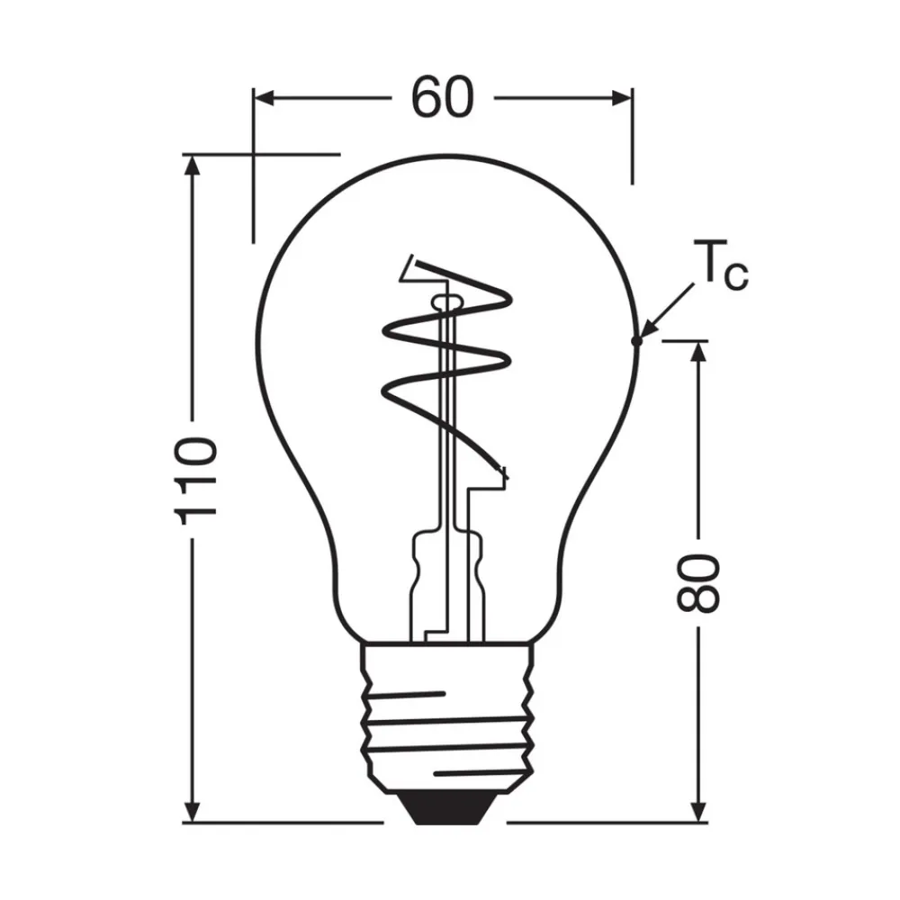 OSRAM LED Vintage E27 4,9W 2 700K Spiral Filament gull Best
