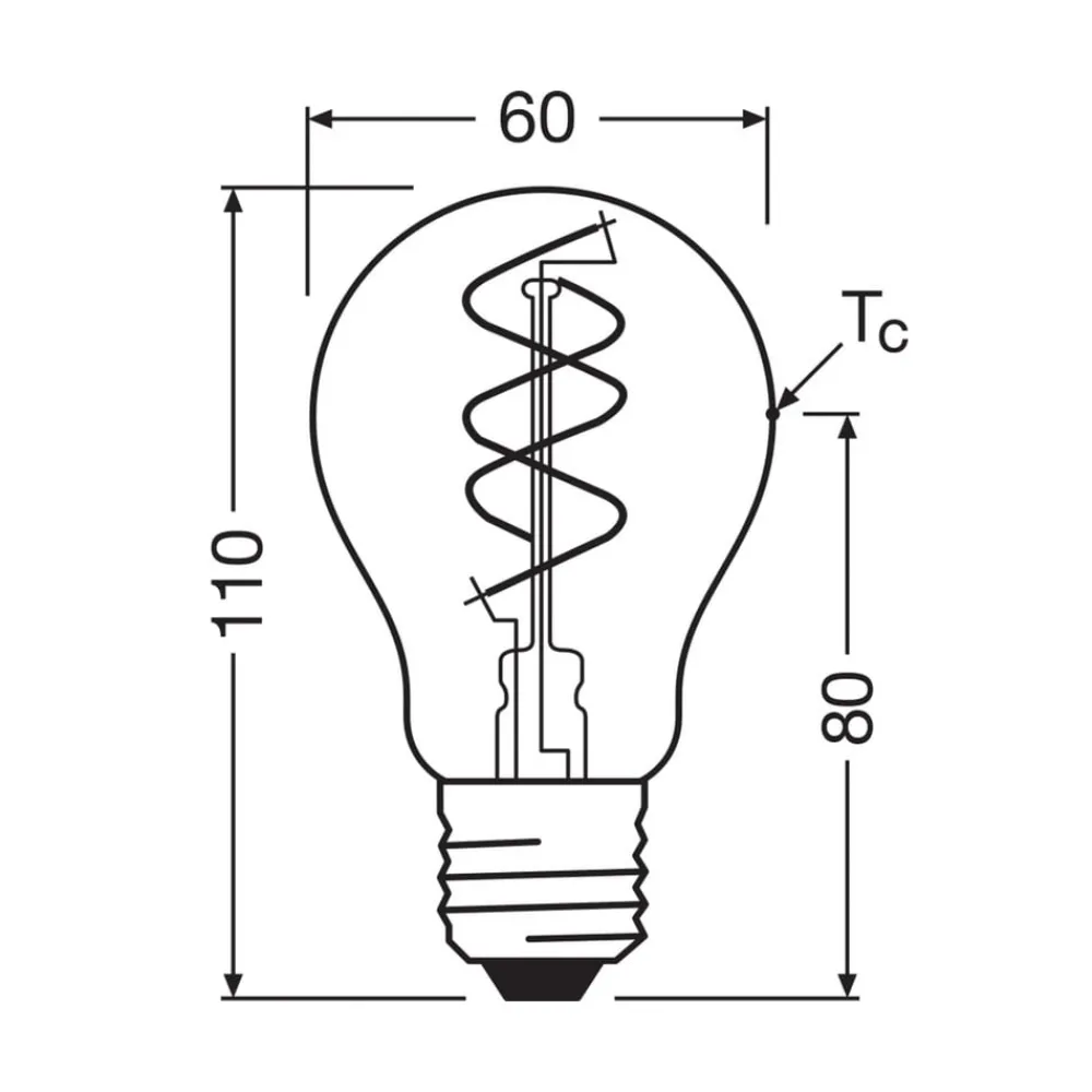 OSRAM LED Vintage E27 8W 2200K Spiral Filament klar dimbar| E27 Pærer