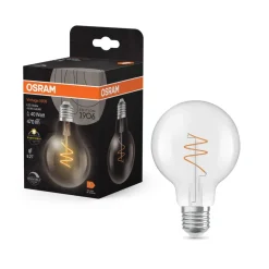 OSRAM LED Vintage G80 E27 4,6W 927 Spiral Filament klar dimbar| E27 Pærer|Led-Pærer