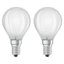 OSRAM LED-dråpepære E14 4 W varmhvit 2-pakk Best