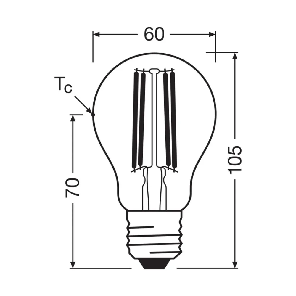 OSRAM LED-filamentpære E27 3,8W 4000K dimbar Sale