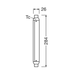 OSRAM LED-lyspærerør S15, S19, 28,4 cm, 7 W, 2700 K| Led-Pærer