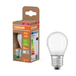 OSRAM LED-pære dråpe E27 1,2W matt 4 000K 255lm| Led-Pærer