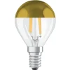OSRAM LED-pære E14 Mirror CLP gull 4W 2,700K| E14 Pærer|Filament Pærer
