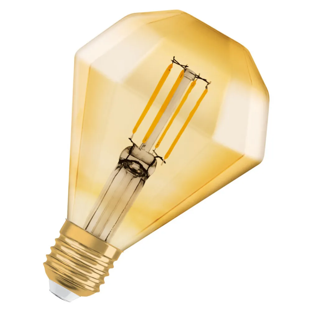 OSRAM LED-pære E27 4W Vintage Diamond 824 gull New
