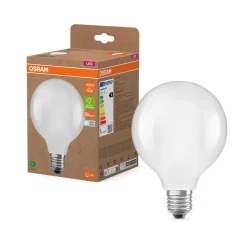 OSRAM LED-pære Globe G95 E27 5W matt 4,000K Hot